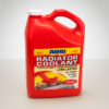 Liquides de refroidissement Abro Deux bouteilles de liquide de refroidissement ABRO, une rouge et une jaune, sont placées côte à côte. La bouteille rouge, étiquetée "RED RADIATOR COOLANT", porte la mention "REFRIGERANTE PARA RADIADOR LONG LASTING" et "ALL MAKES". Elle contient 1 gallon (3,781 L). La bouteille jaune, étiquetée "GREEN RADIATOR COOLANT", est également pour "ALL MAKES ALL MODELS" et contient 1 gallon (3,79 L). Un petit symbole de radiateur est visible sur l'étiquette jaune.